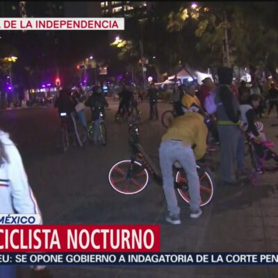 Ciclistas se apoderan esta noche de Paseo de la Reforma