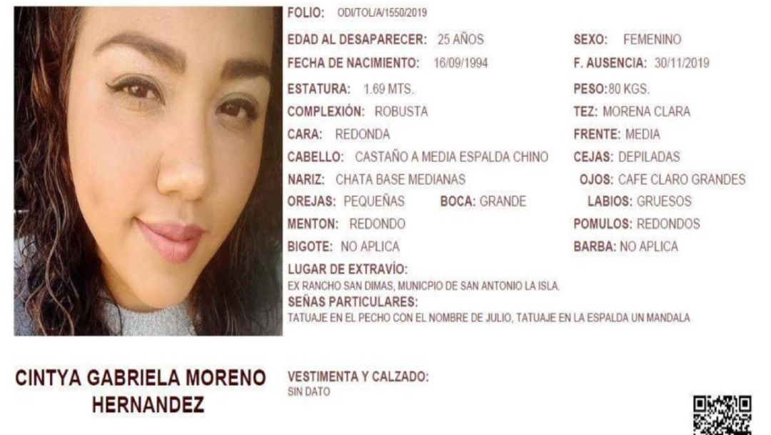 IMAGEN Reportan a 2 mujeres desaparecidas en Edomex, una pidió ayuda en Facebook (Fiscalía Edomex)