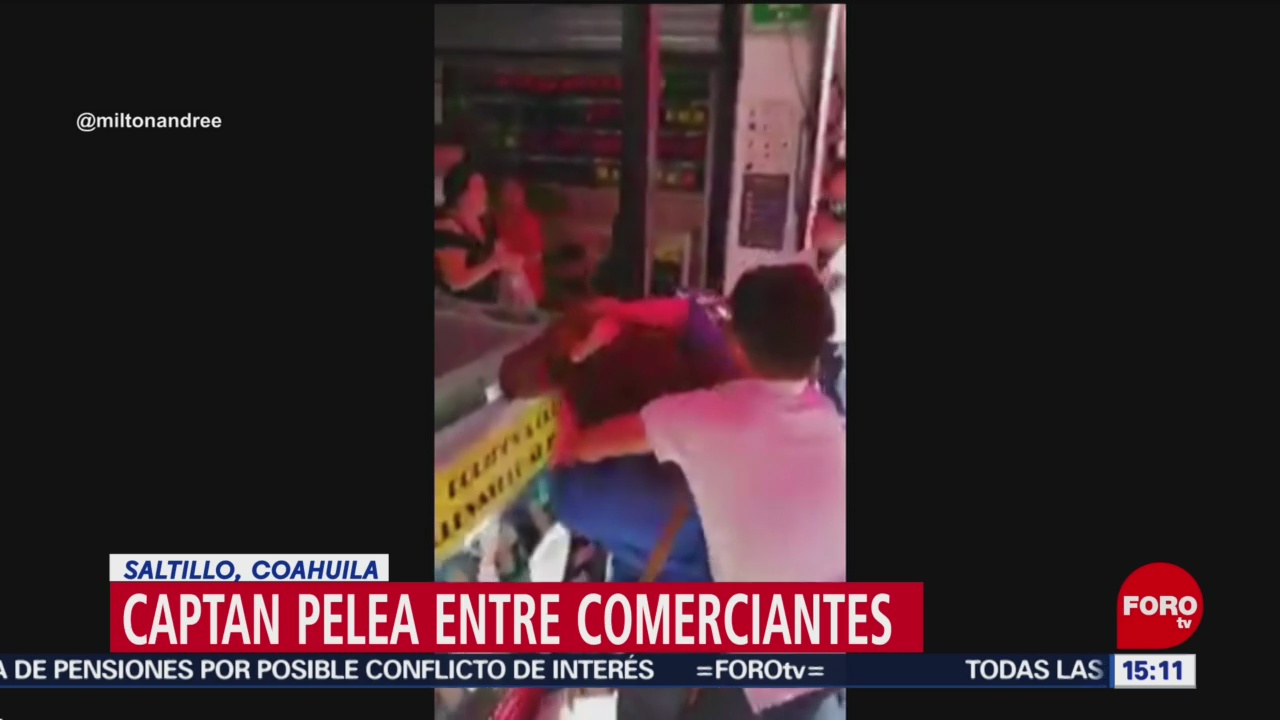 FOTO: Video Comerciantes Protagonizan Pelea Centro Santillo Coahuila
