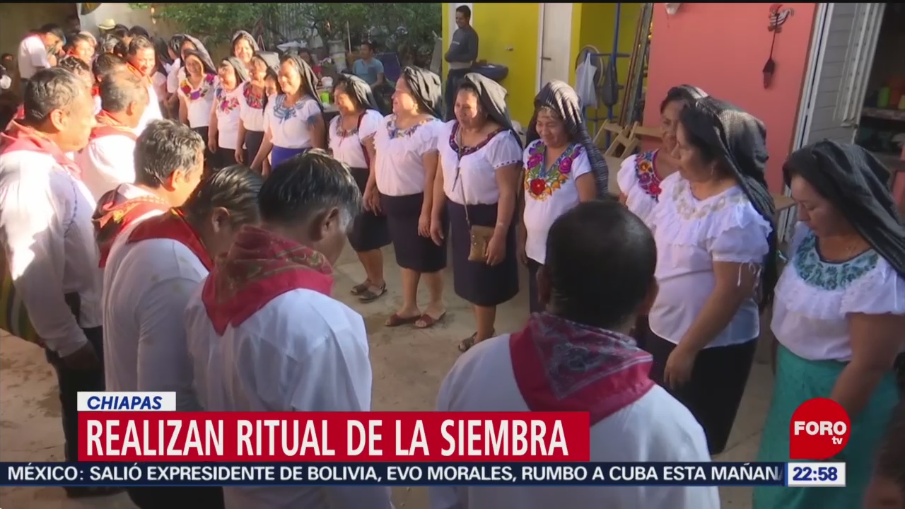 FOTO: Comunidad Zoque realiza ritual de siembra en Chiapas,8 diciembre 2019