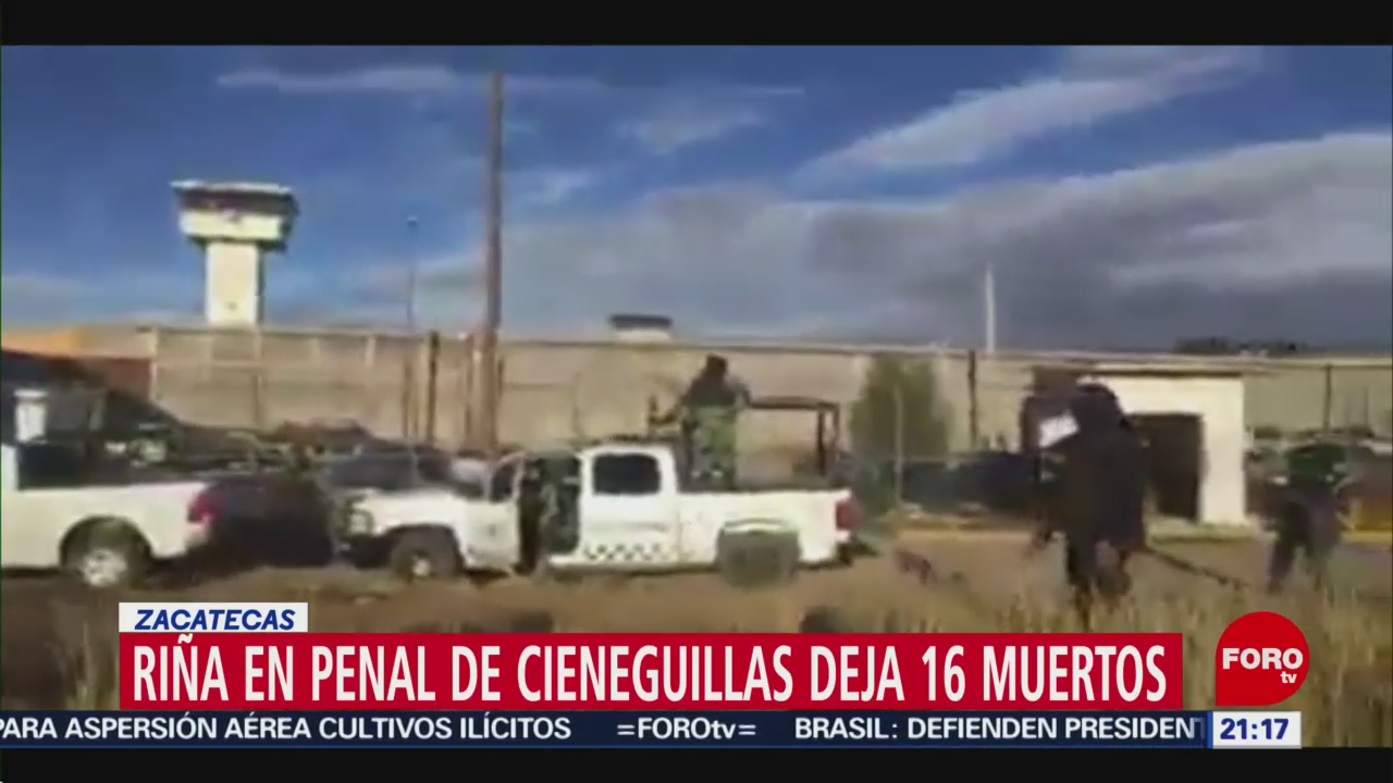 FOTO: 31 diciembre 2019, confirman 16 muertos por rina en penal de cieneguillas zacatecas