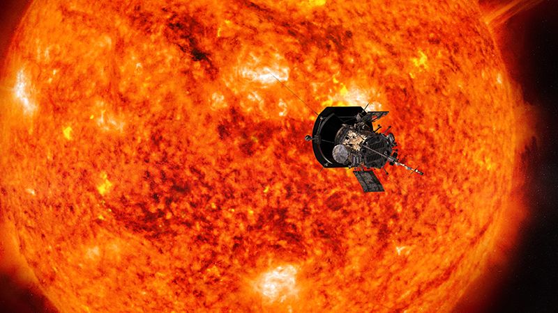 Foto: Sonda Parker se acerca a la atmósfera del Sol, 5 de diciembre de 2019, (JHUAPL)