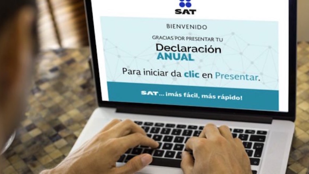 31 de diciembre de 2019, declaración anual, sat, un usuario de la página web del SAT (Imagen: Especial)