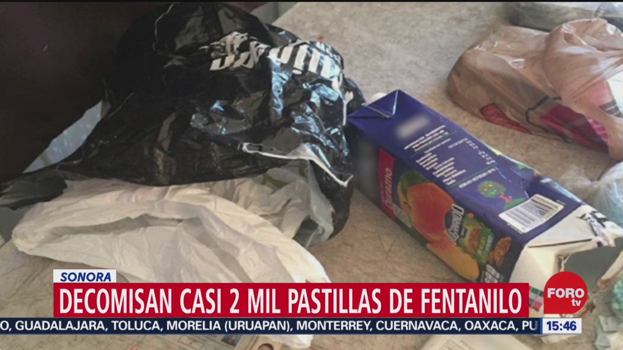 FOTO: 21 diciembre 2019, decomisan casi 2 mil pastillas de fentanilo en sonora