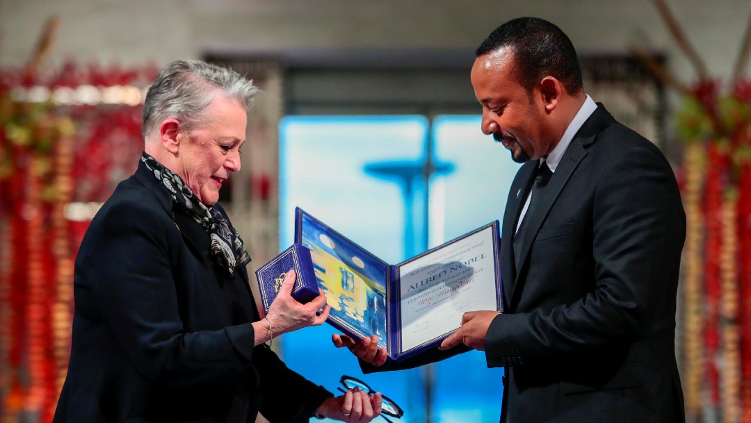 Foto: El primer ministro de Etiopía recibe el Nobel de la Paz