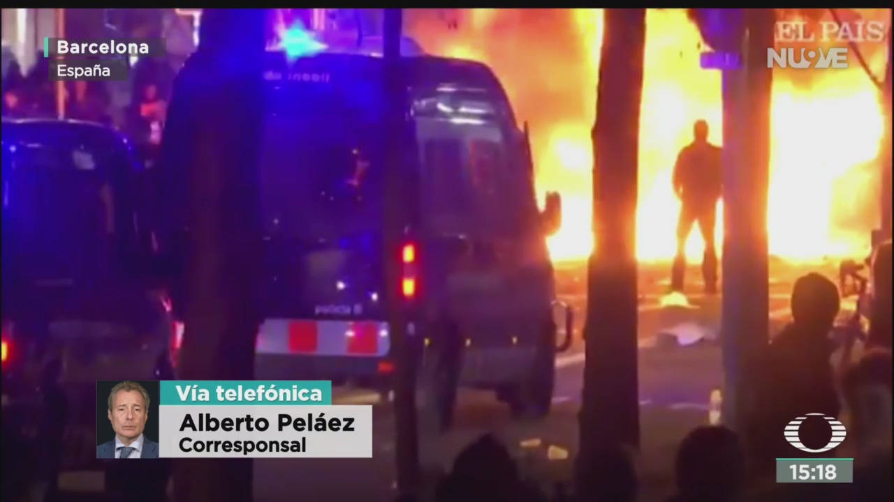 enfrentamientos en barcelona dejan varios heridos