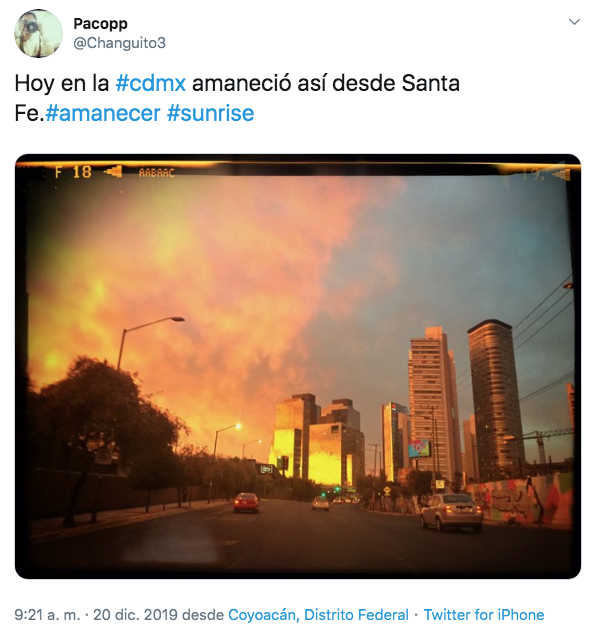 Fotos: El espectacular amanecer que sorprendió a la CDMX 20 diciembre 2019