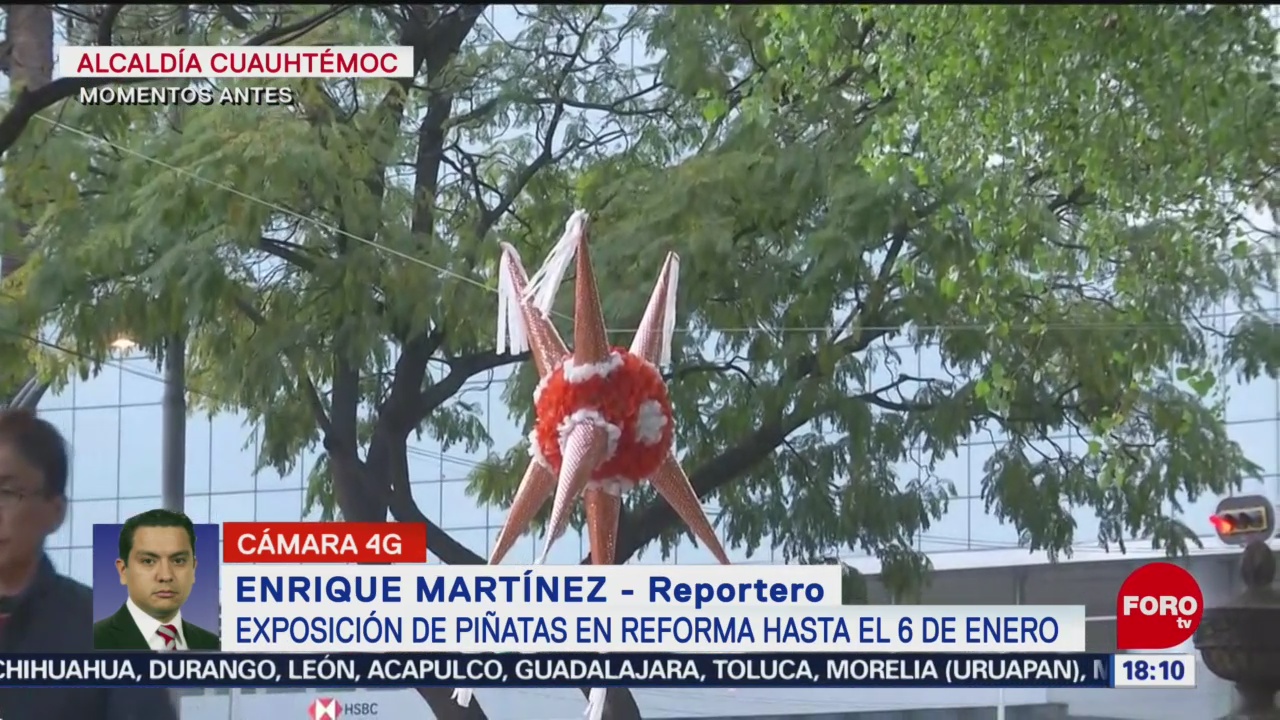 FOTO: Exposición de piñatas en Paseo de la Reforma, 15 diciembre 2019