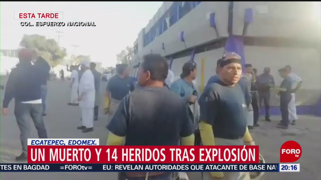 Fallece una persona tras registrarse explosión en fábrica de Ecatepec