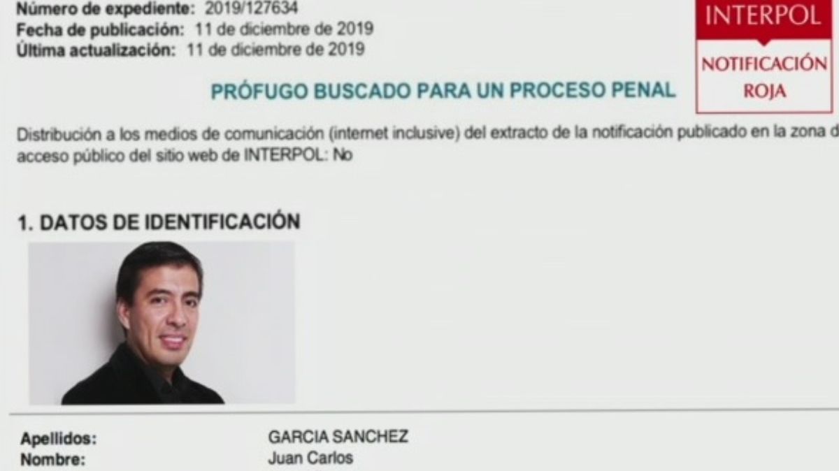 Ficha roja de Juan Carlos García Sánchez