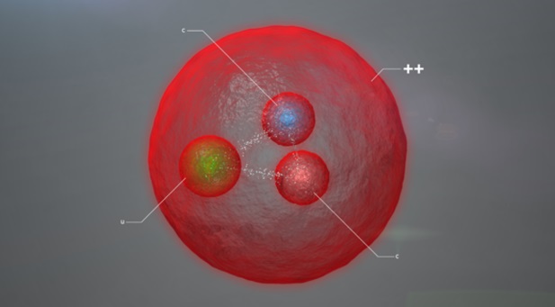 Recreación de la nueva partícula observada por LHCb. CERN