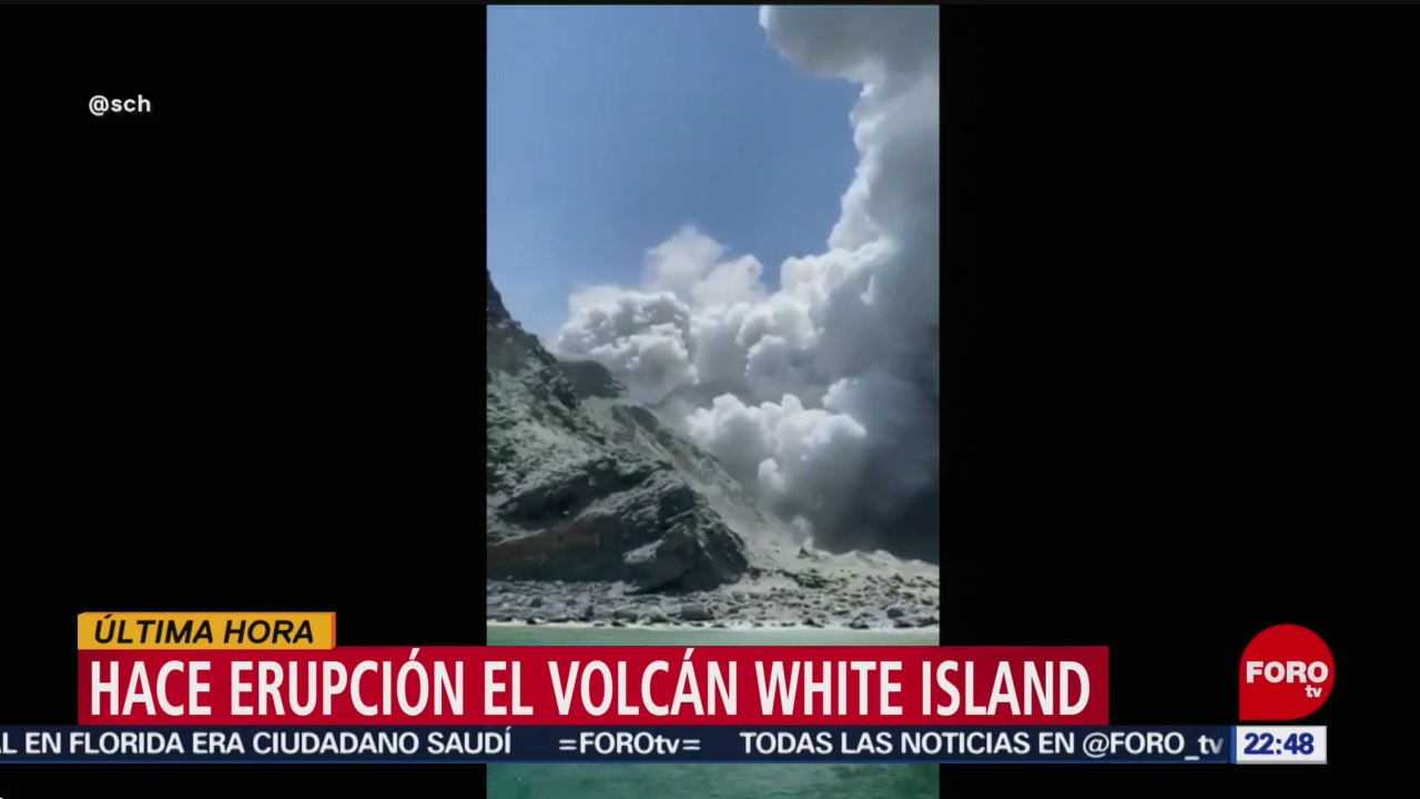 FOTO:Hace erupción el volcán White Island en Nueva Zelanda, 8 diciembre 2019