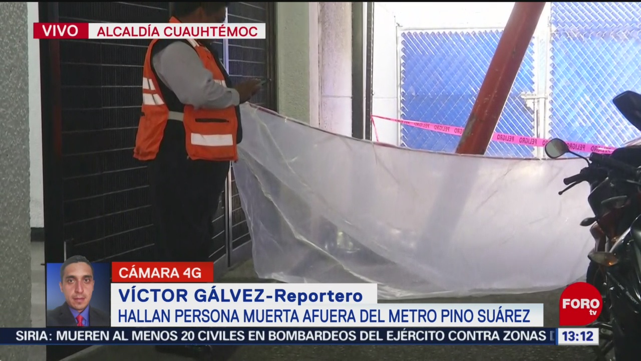 FOTO: Hallan Persona Muerta Metro Pino Suárez