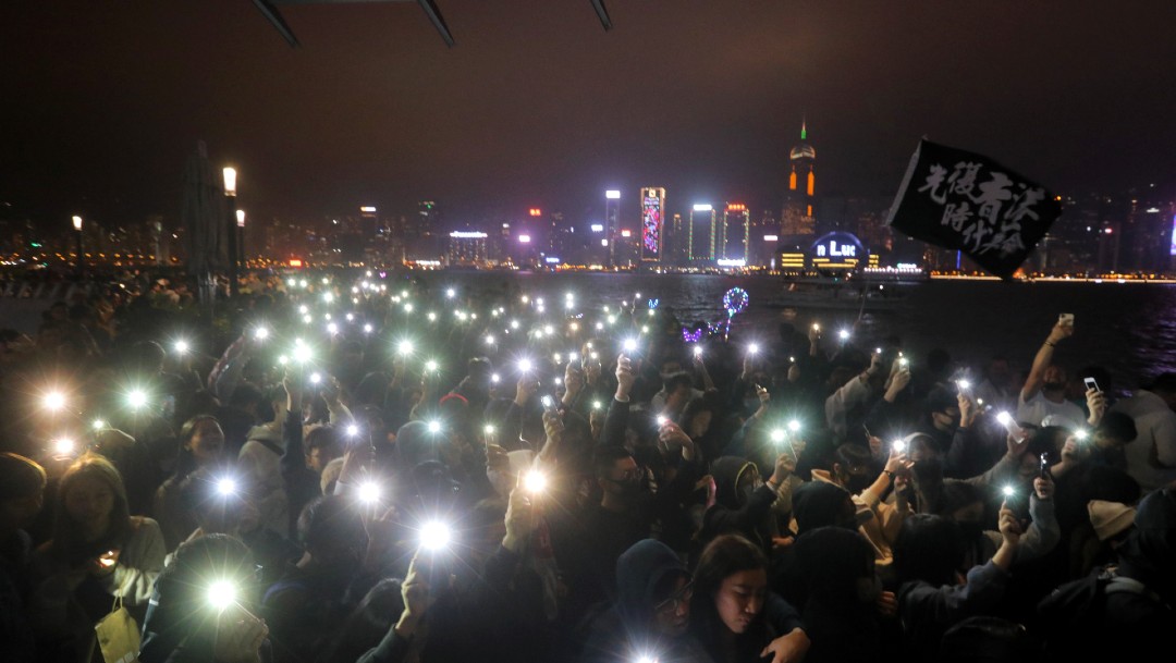 FOTO Protesta en Hong Kong en vísperas del Año Nuevo 2020 (EFE)