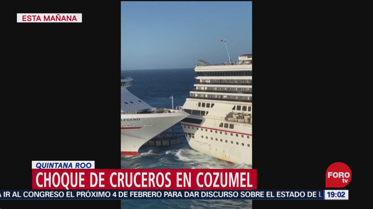 Foto: Video Choque Cruceros Cozumel Hoy 20 Diciembre 2019
