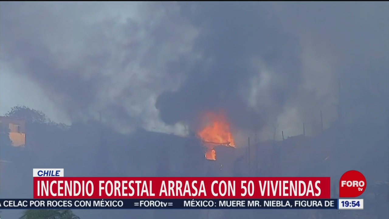 Foto: Incendios Forestales Chile Consumen Casas 24 Diciembre 2019