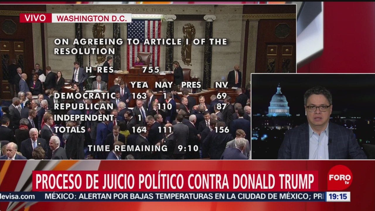 Foto: Votación Juicio Político Trump Impeachment 18 Diciembre 2019