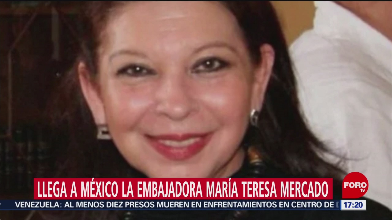 FOTO: 31 diciembre 2019, llega a mexico la embajadora maria teresa mercado