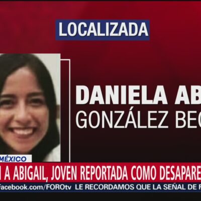 Localizan con vida a la joven Daniela Abigail González Becerril