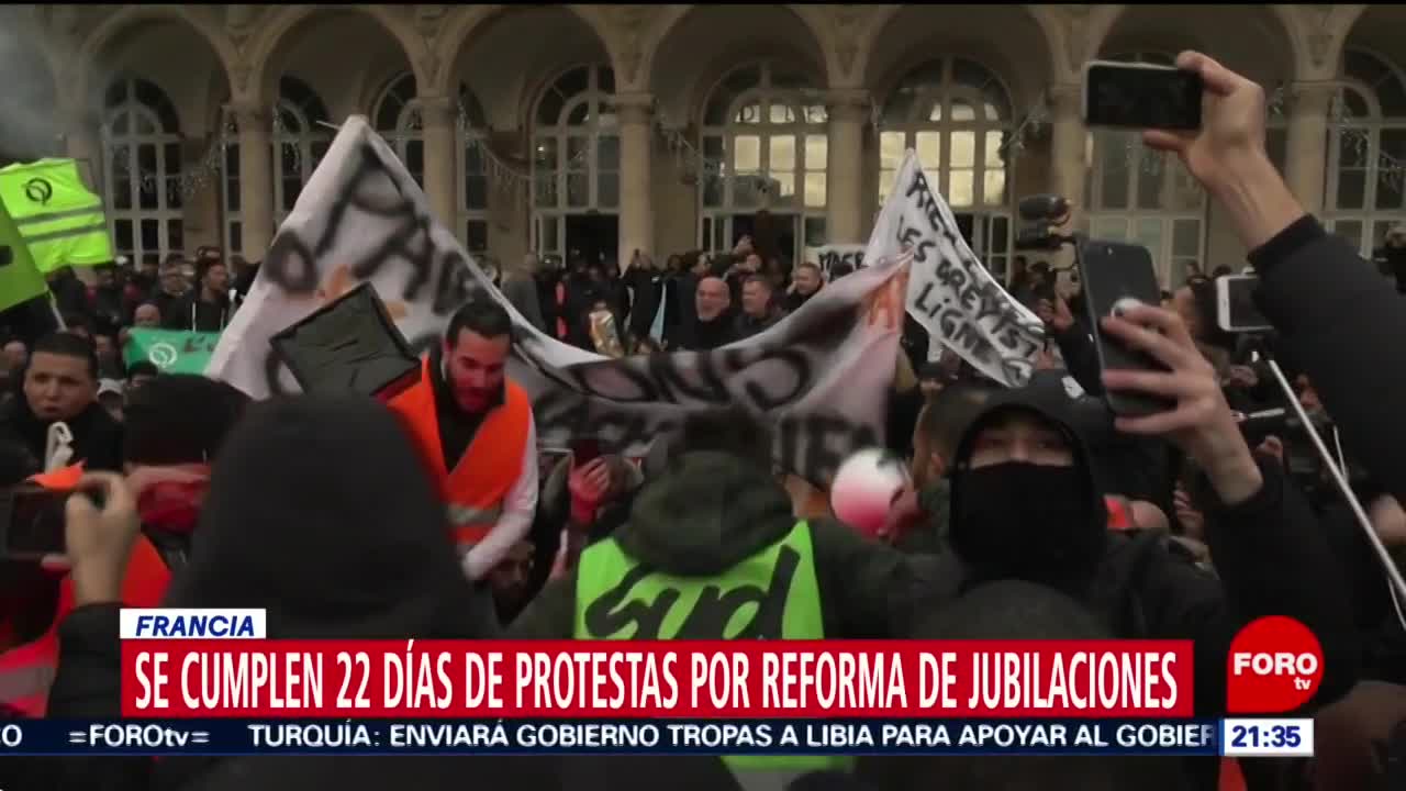 Foto: Manifestaciones Reforma Jubilaciones Francia 20 Días 26 Diciembre 2019