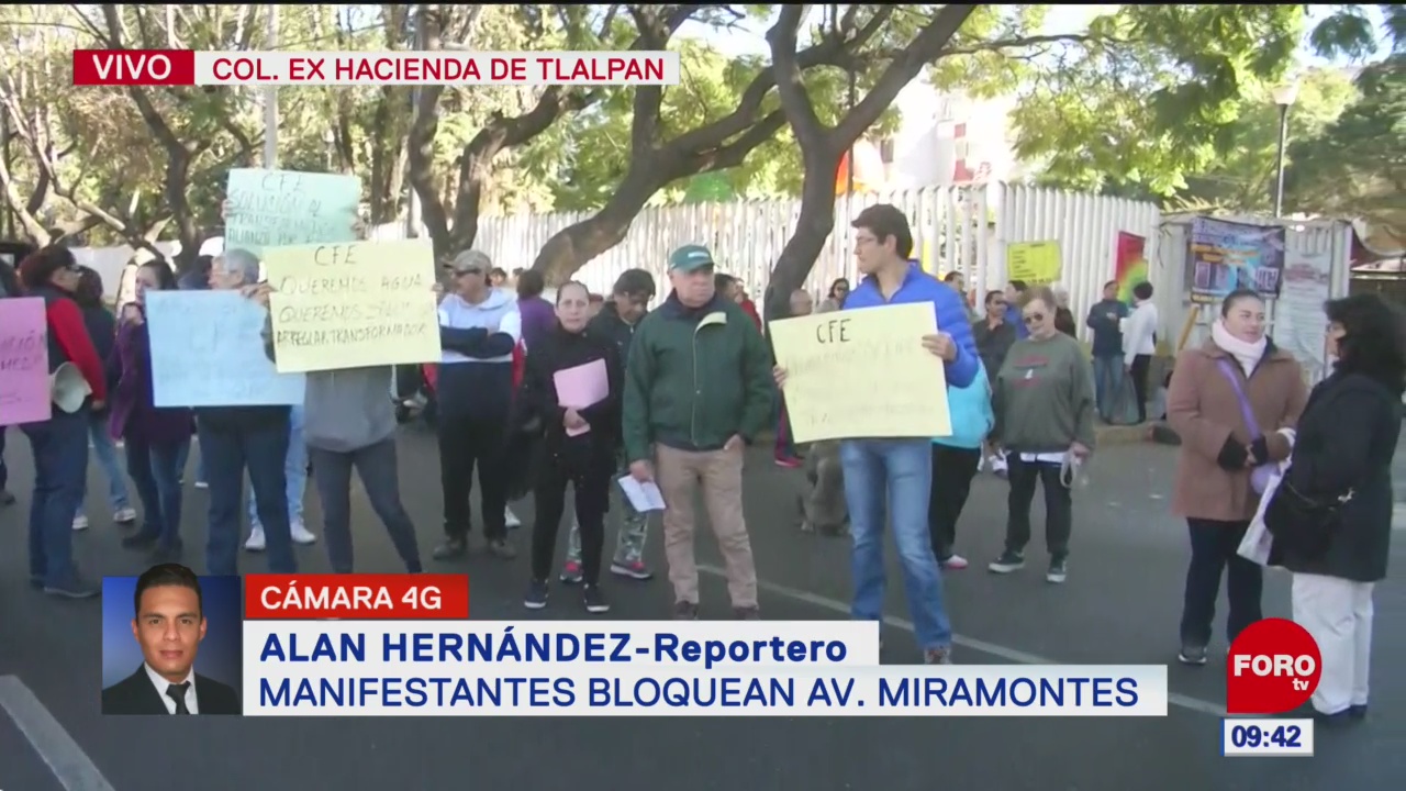 Foto: manifestantes bloquean avenida canal de miramontes cdmx