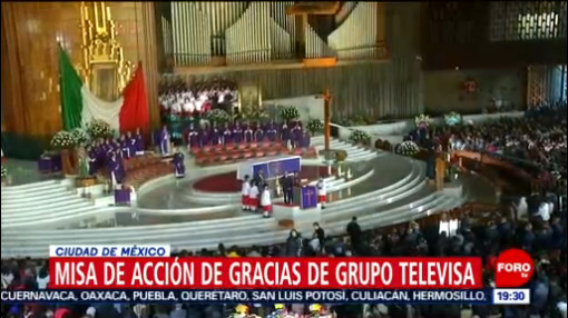 FOTO: Misa de Acción de Gracias de Televisa en la Basílica de Guadalupe, 8 diciembre 2019
