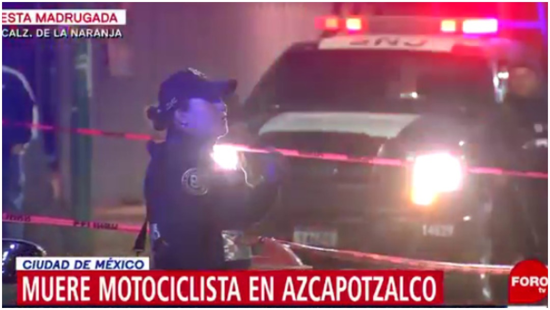 Foto: Un motociclista falleció tras ser atropellado en Azcapotzalco, 29 de diciembre de 2019 (Foro TV)