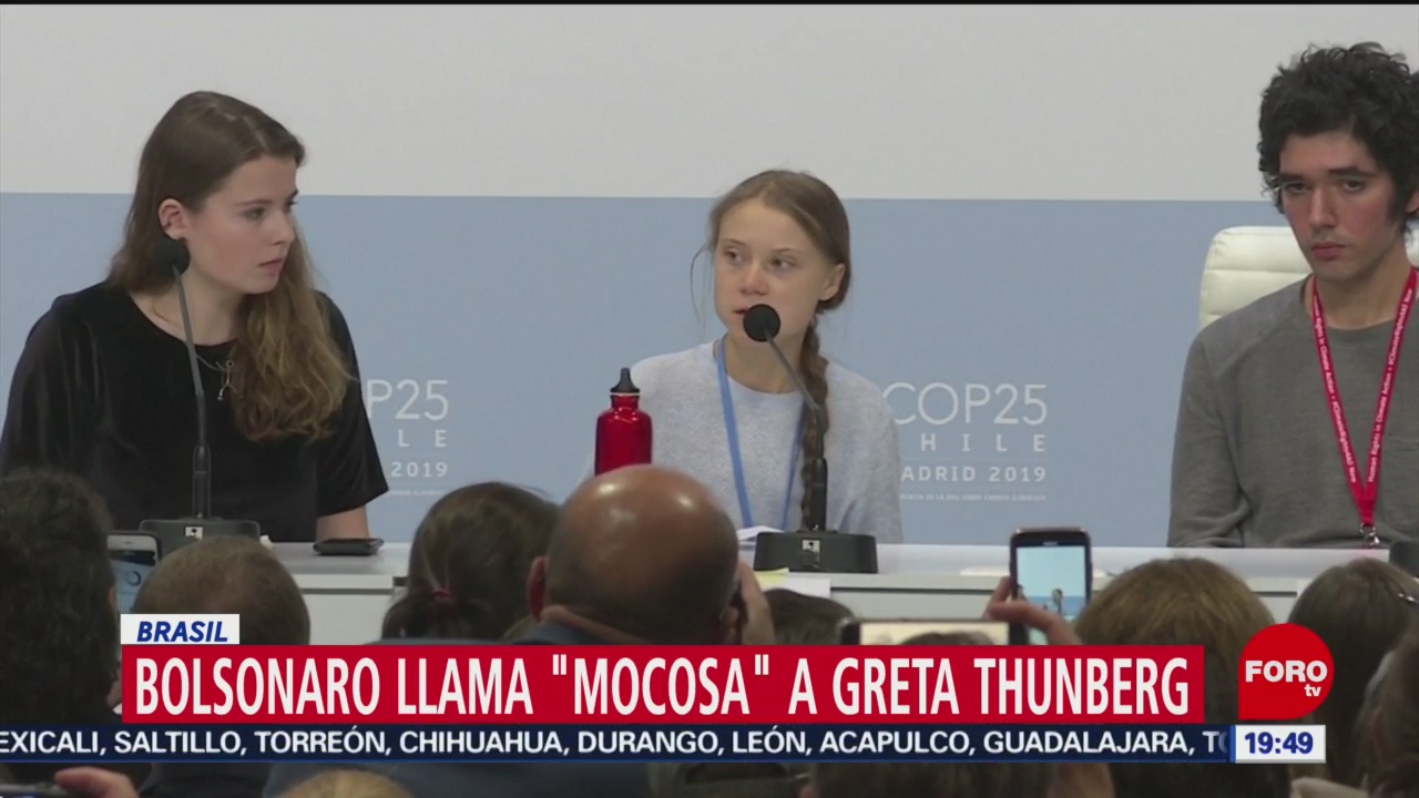 Foto: Presidente Brasil Llama Mocosa Greta Thunberg 10 Diciembre 2019