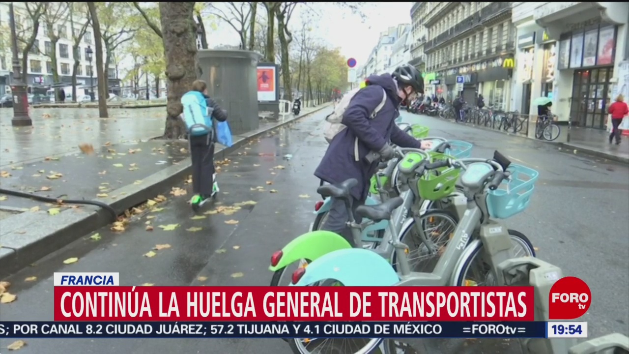 Foto: Renta Bicis Scooters Negocio Huelga Transportistas París 6 Diciembre 2019