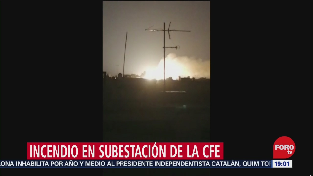 Foto: Incendio Subestación Cfe Santa Martha Acatitla Hoy 19 Diciembre 2019