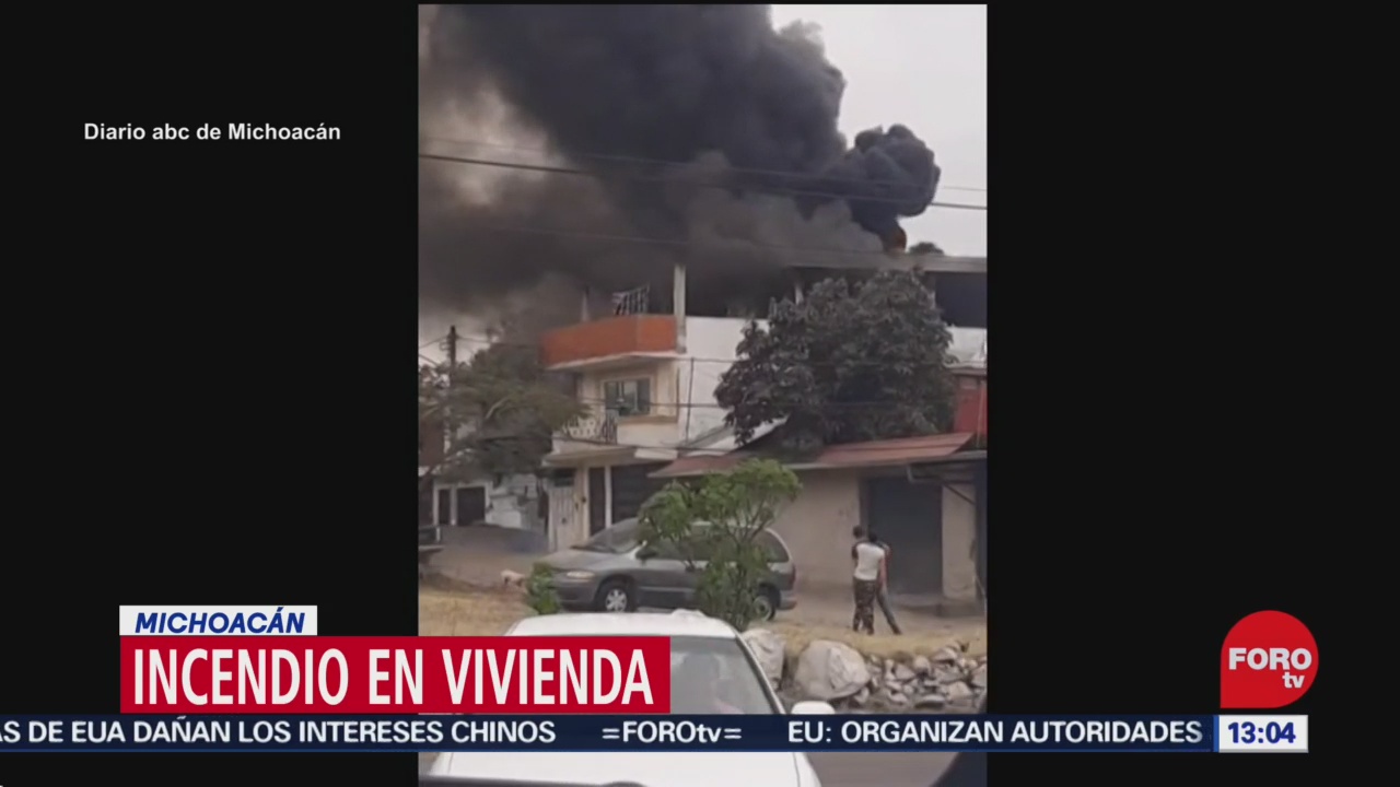 FOTO: 22 diciembre 2019, se incendia vivienda en uruapan michoacan