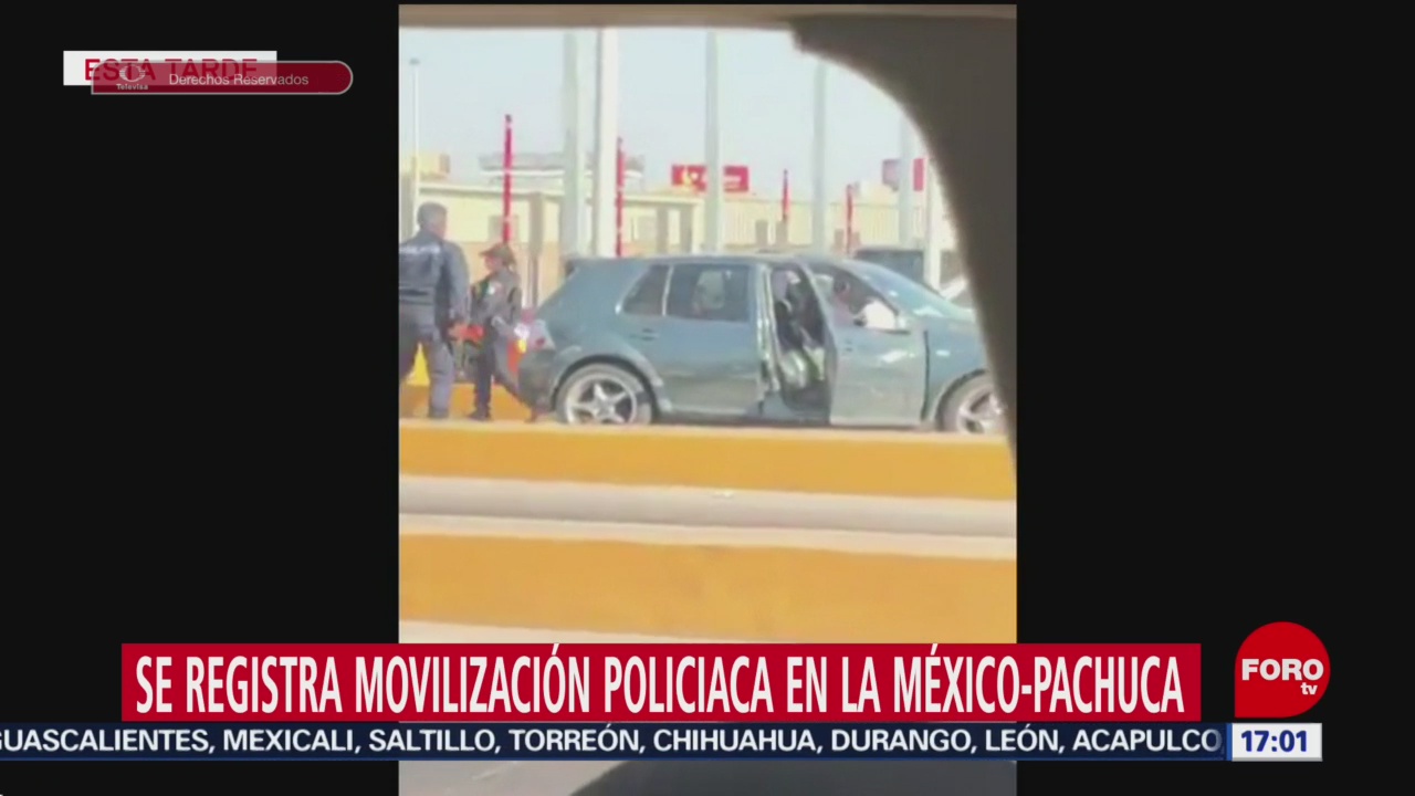 FOTO: Se registra movilización policíaca en la México-Pachuca, 15 diciembre 2019