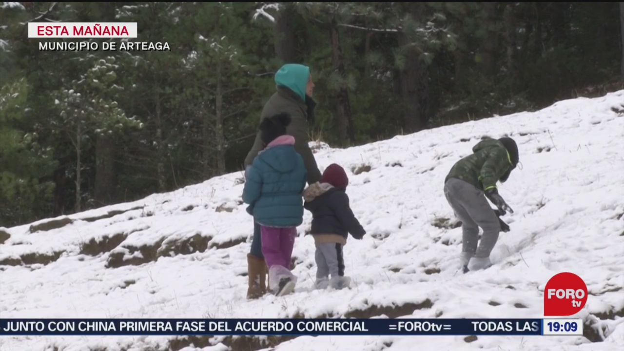 FOTO: 21 diciembre 2019, se registran nevadas en arteaga coahuila