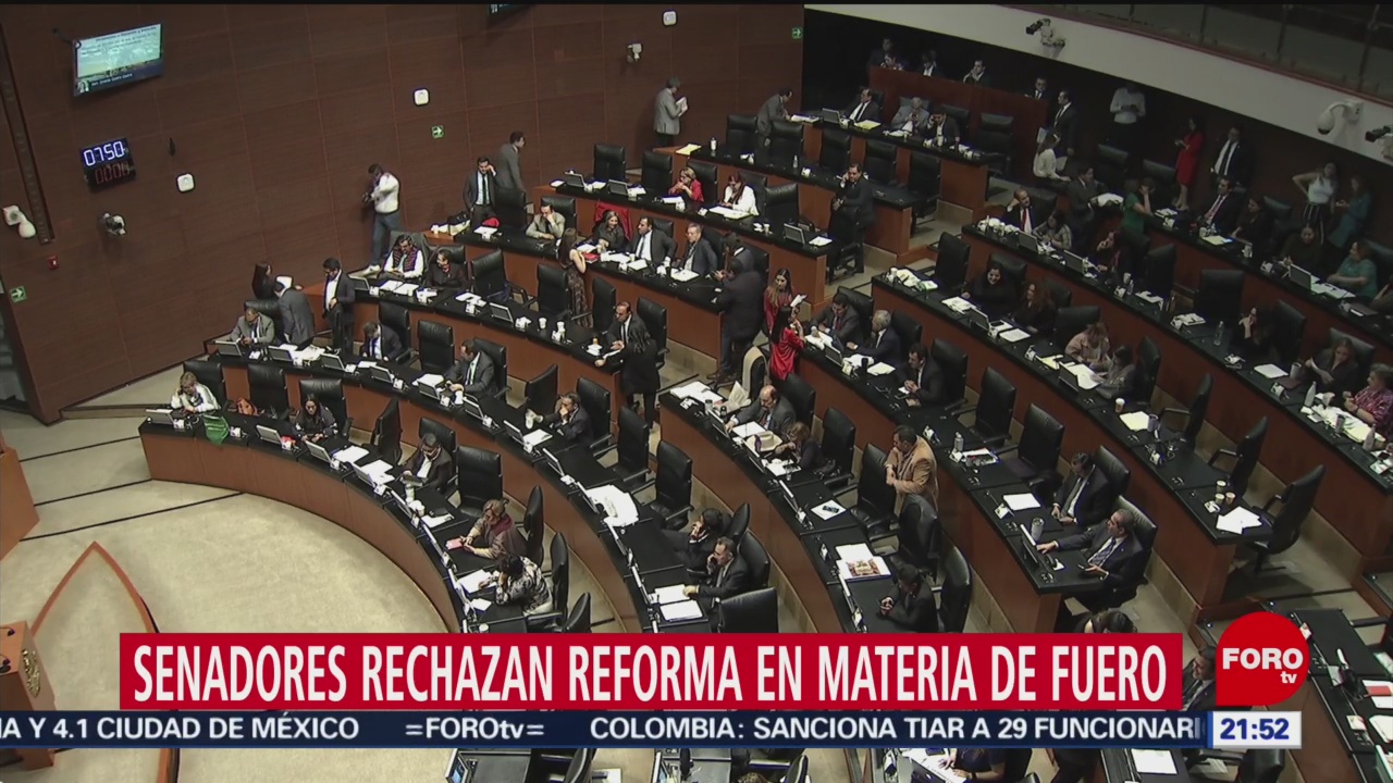Foto: Senado Rechaza Reforma Materia Fuero Diputados 3 Diciembre 2019
