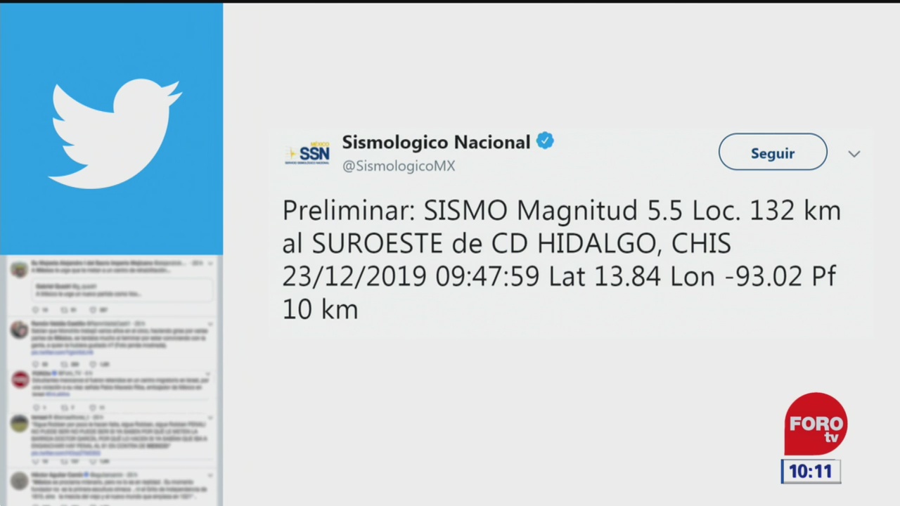 sismo de magnitud 5 5 se registra en ciudad hidalgo chiapas