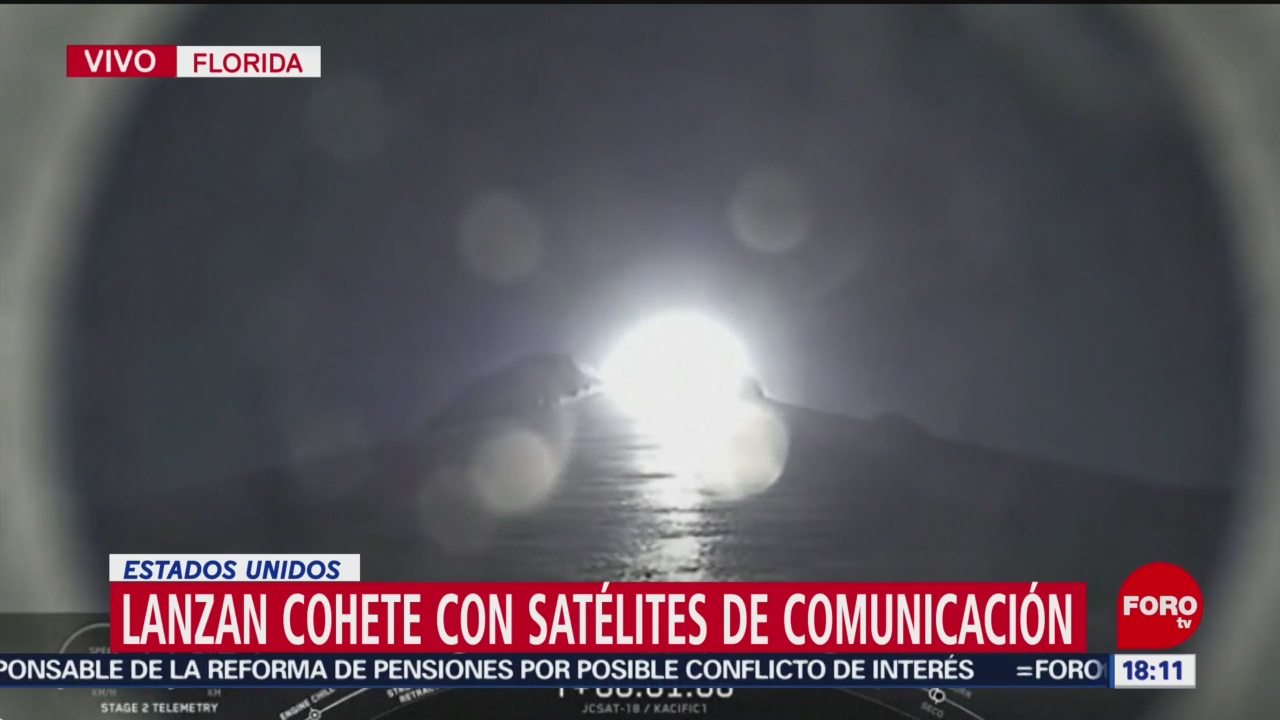 FOTO: Spacex Lanza Cohete Con Satélites Comunicación