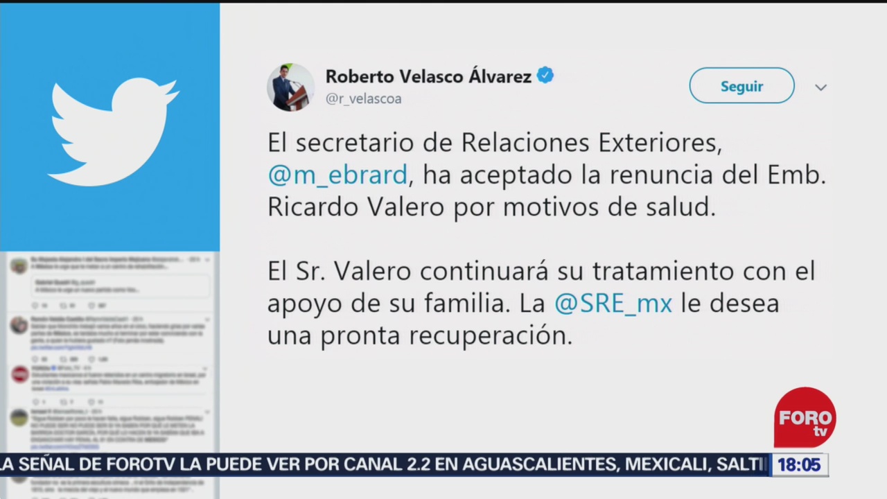 FOTO: 22 diciembre 2019, sre acepta renuncia del embajador de mexico en argentina