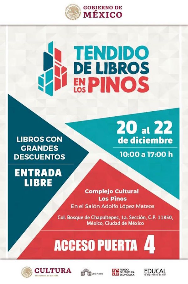 Foto Anuncian venta de libros en Los Pinos; habrá ejemplares desde 9 pesos 19 diciembre 2019
