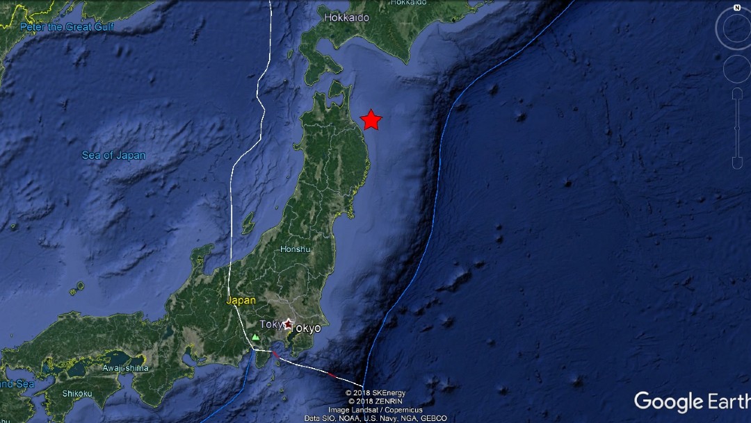 Terremoto de magnitud 5.5 se registra al noreste de Japón