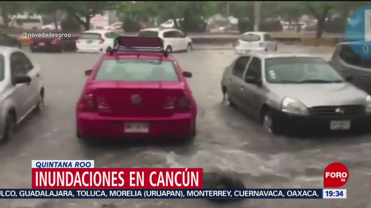 Foto: Tormenta Sorprende Cancún Quintana Roo 17 Diciembre 2019