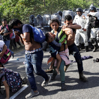 Guardia Nacional contiene a migrantes en Chiapas