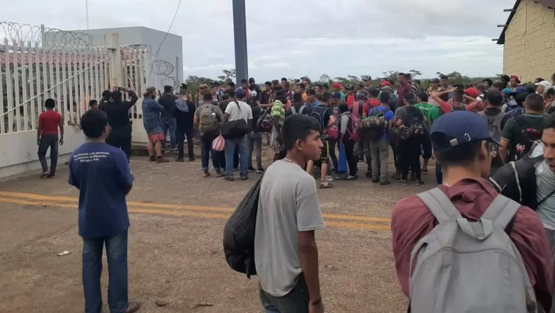 Foto: Más de mil migrantes intentan entrar a México por Tabasco, 19 de enero de 2020, Procuraduría de Derechos Humanos de Guatemala)