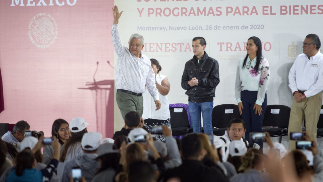 Foto: El presidente Andrés Manuel López Obrador asistió a la Macroplaza, 26 enero 2020
