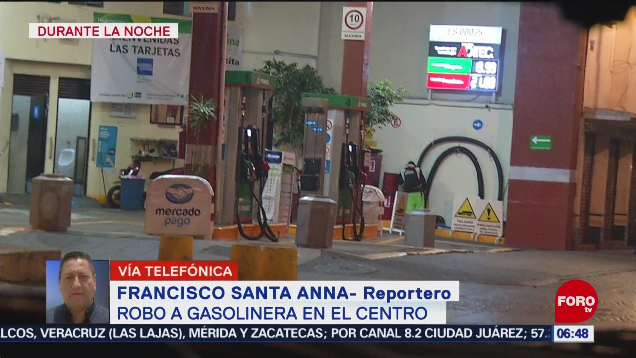 asaltan gasolinera en centro de la ciudad de mexico