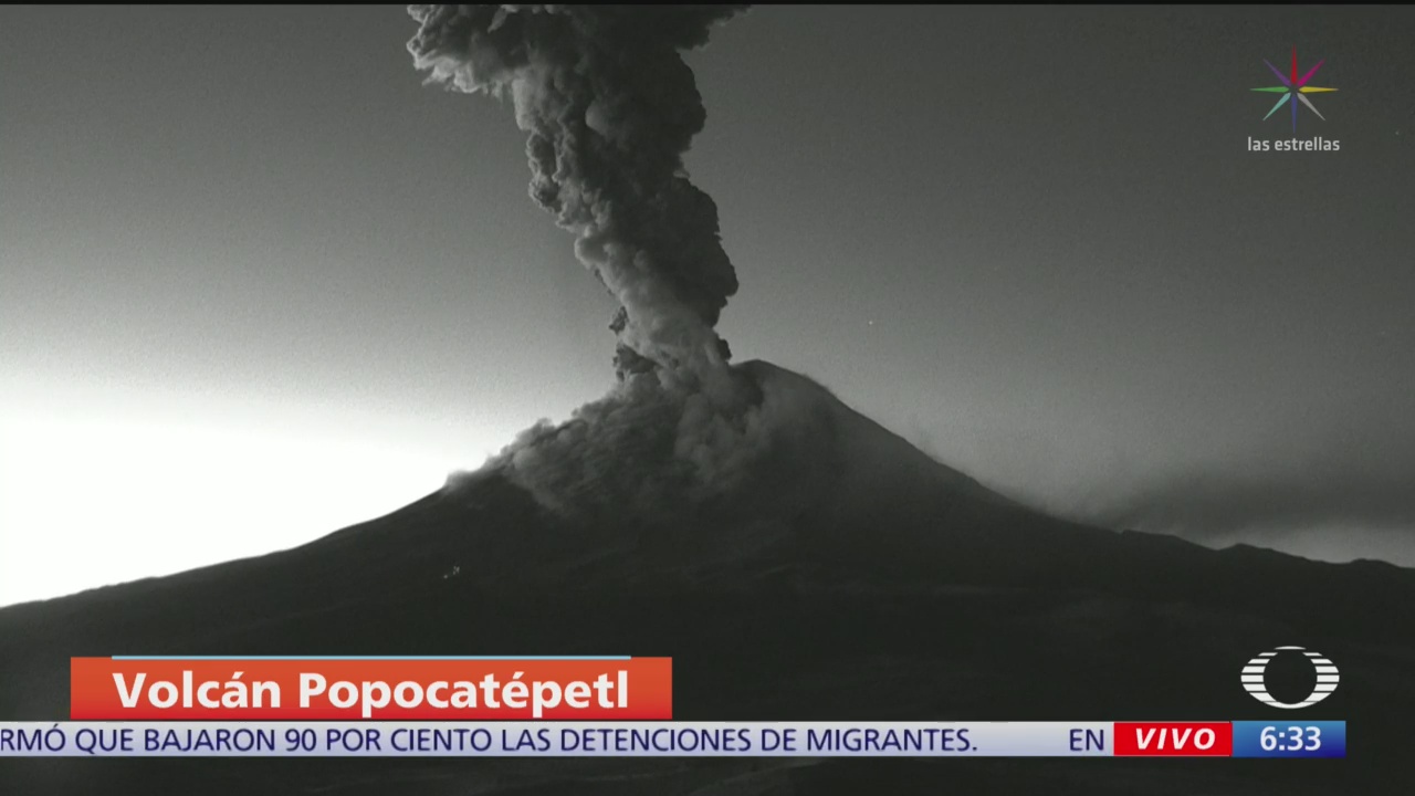 asi amanece el volcan popocatepetl este jueves 9 de enero