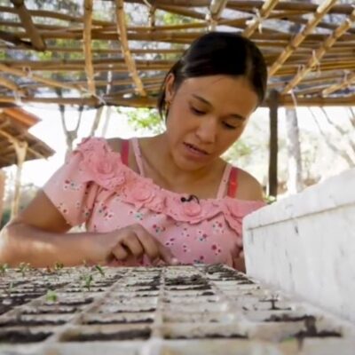 Becarios de ‘Jóvenes Construyendo el Futuro’ trabajan en granja agroecológica en Taxco, Guerrero