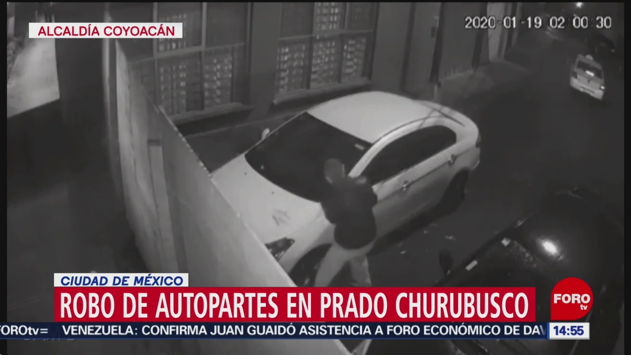 FOTO: captan robo de autopartes en churubusco