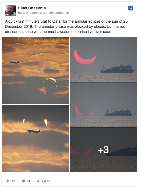En Qatar aparecen 'Los cuernos del diablo' tras eclipse