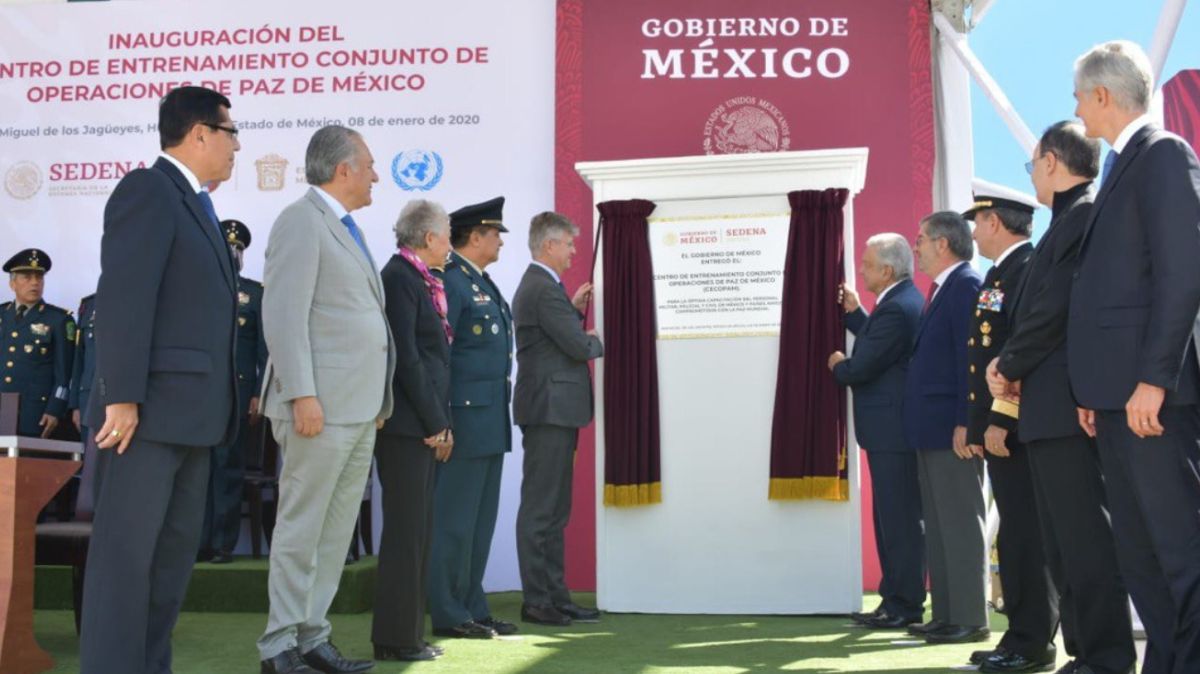 Foto: AMLO inaugura Centro de Entrenamiento Conjunto de Operaciones de Paz.