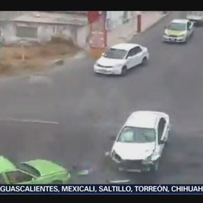 Choque vehicular en Zinacantepec, Edomex